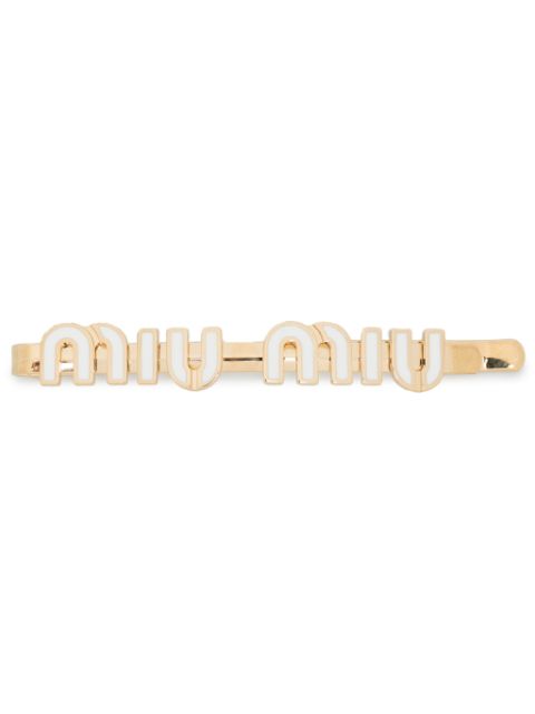 Miu Miu logo-lettering hair clip Women