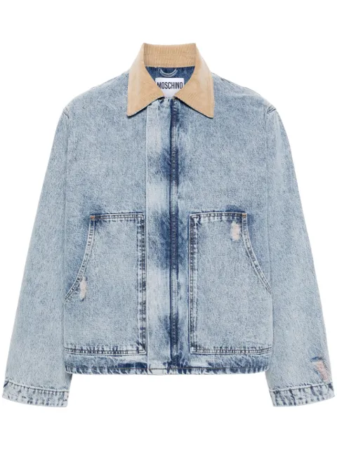 Moschino corduroy-collar denim jacket