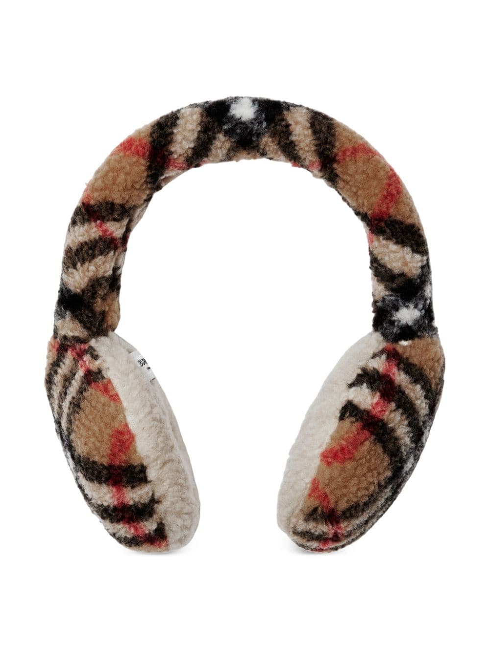 Burberry Kids' Vintage-check Fleece Ear Muffs In Brown