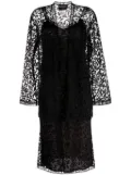 CHANEL Pre-Owned 1998 logo-lace dress and jacket set - Black