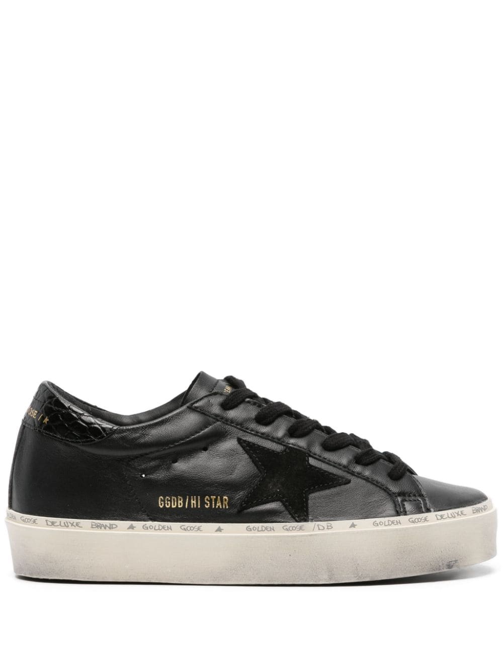 Golden Goose Purestar Leather Trainers In Black