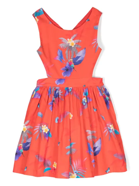 Lapin House floral-print open-back dress