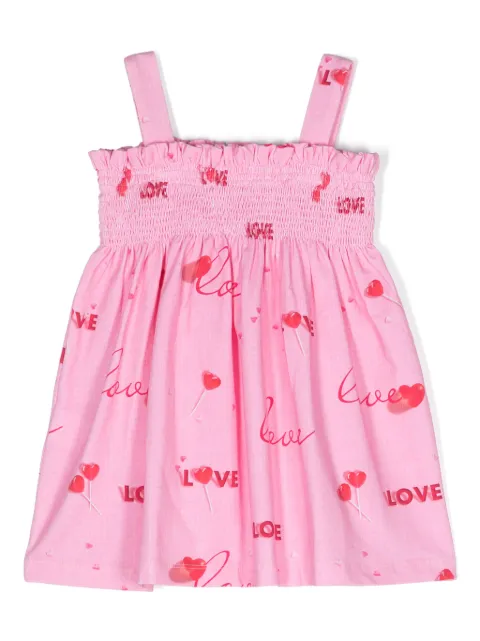 Lapin House smocked-panel dress