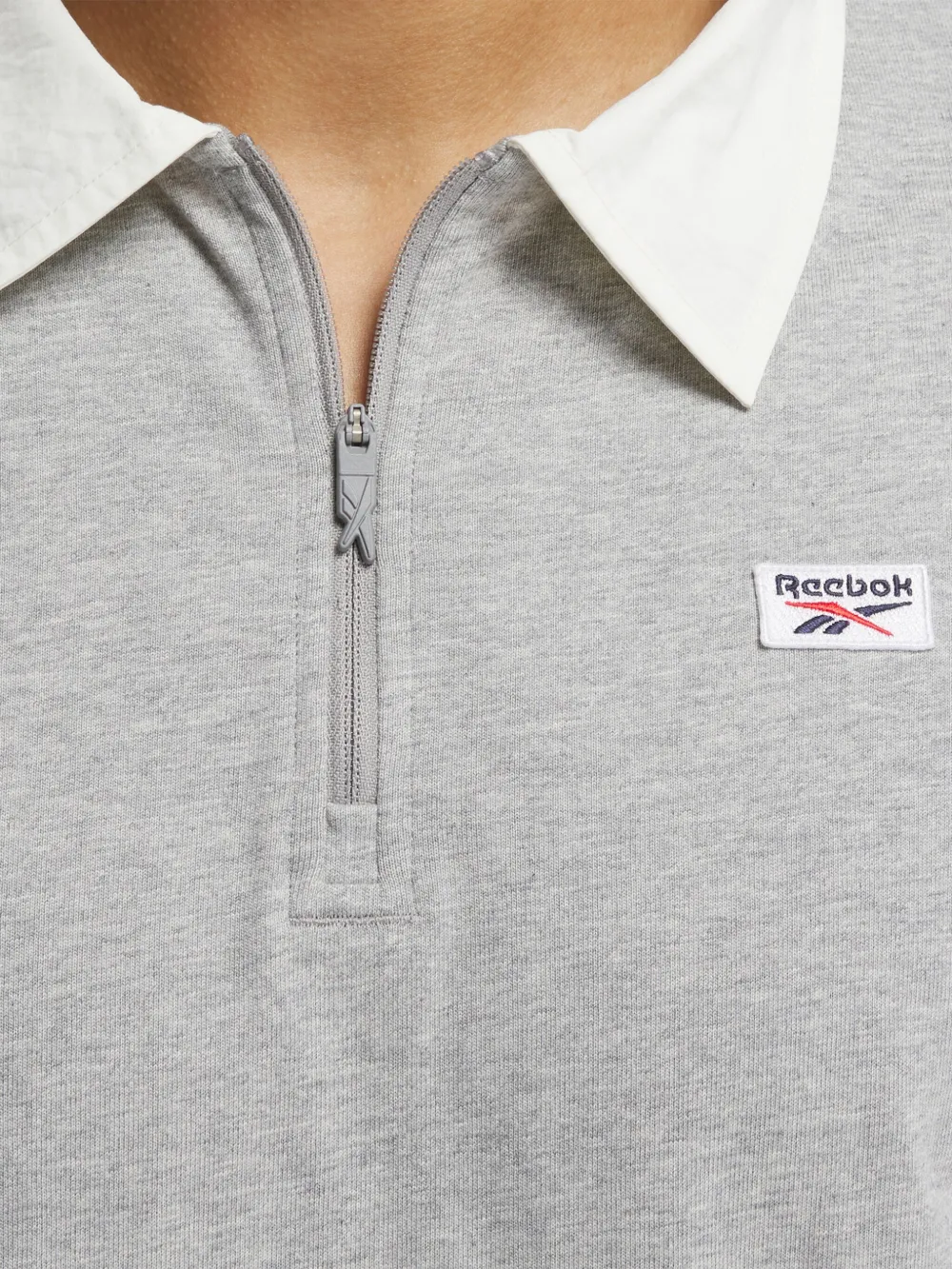 Reebok Sweater met halve rits Grijs