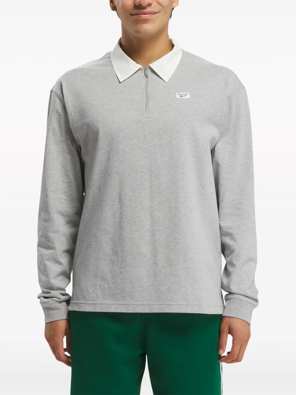 Reebok Sweater met halve rits Grijs