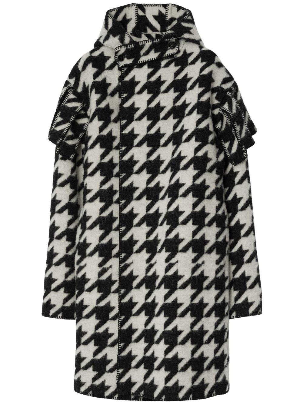 Burberry Houndstooth Wool Cape - Farfetch