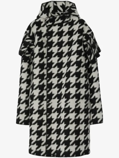 Burberry capa con motivo pied de poule