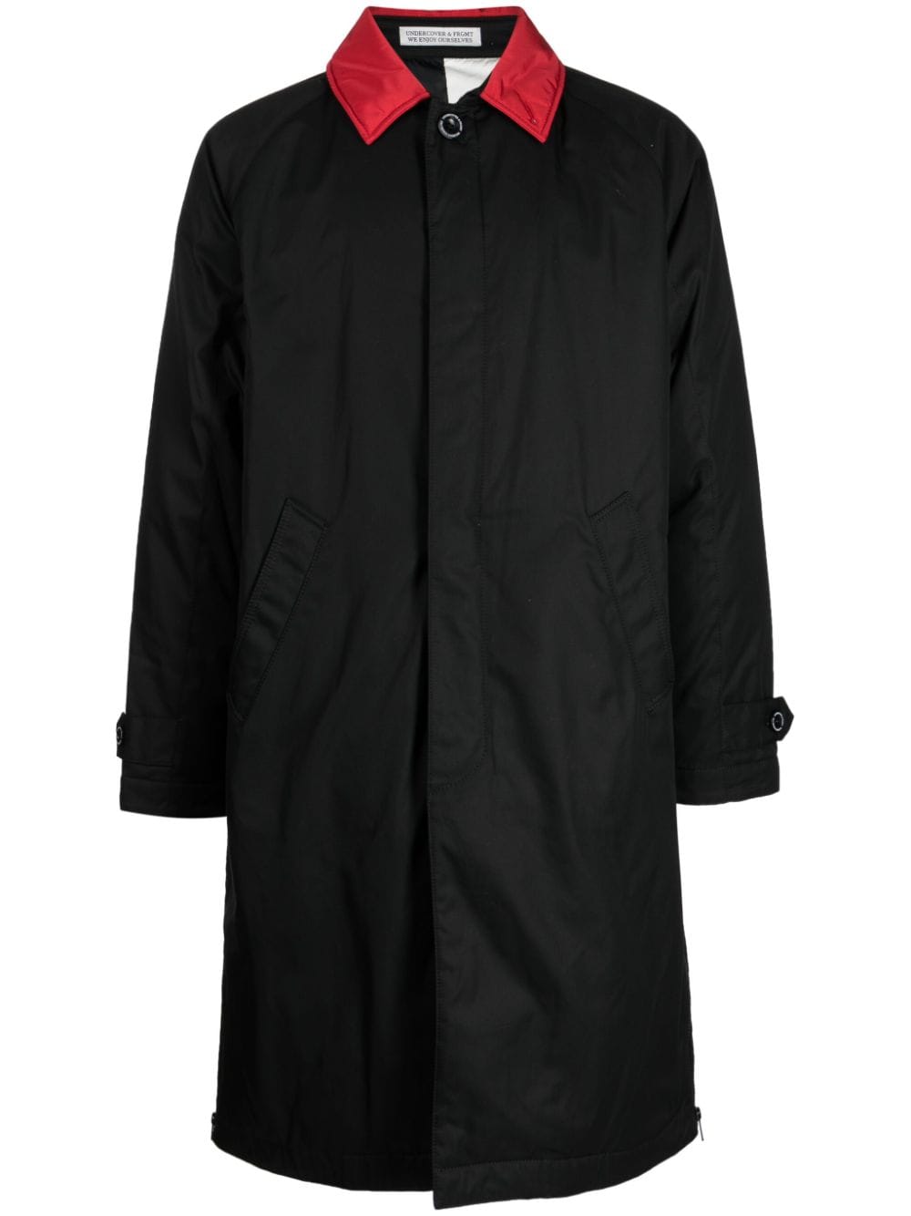 Shop Undercover X Frgmt Logo-print Parka Coat In Black