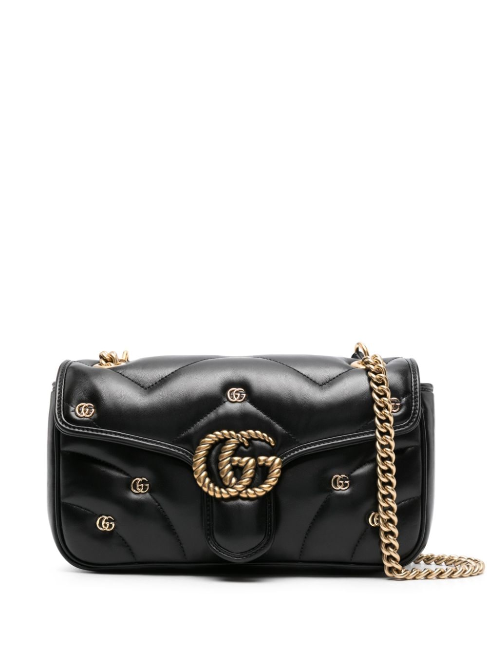 Gucci Small GG Marmont Shoulder Bag Black FARFETCH CA