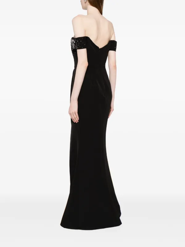 Marchesa notte off the best sale shoulder gown