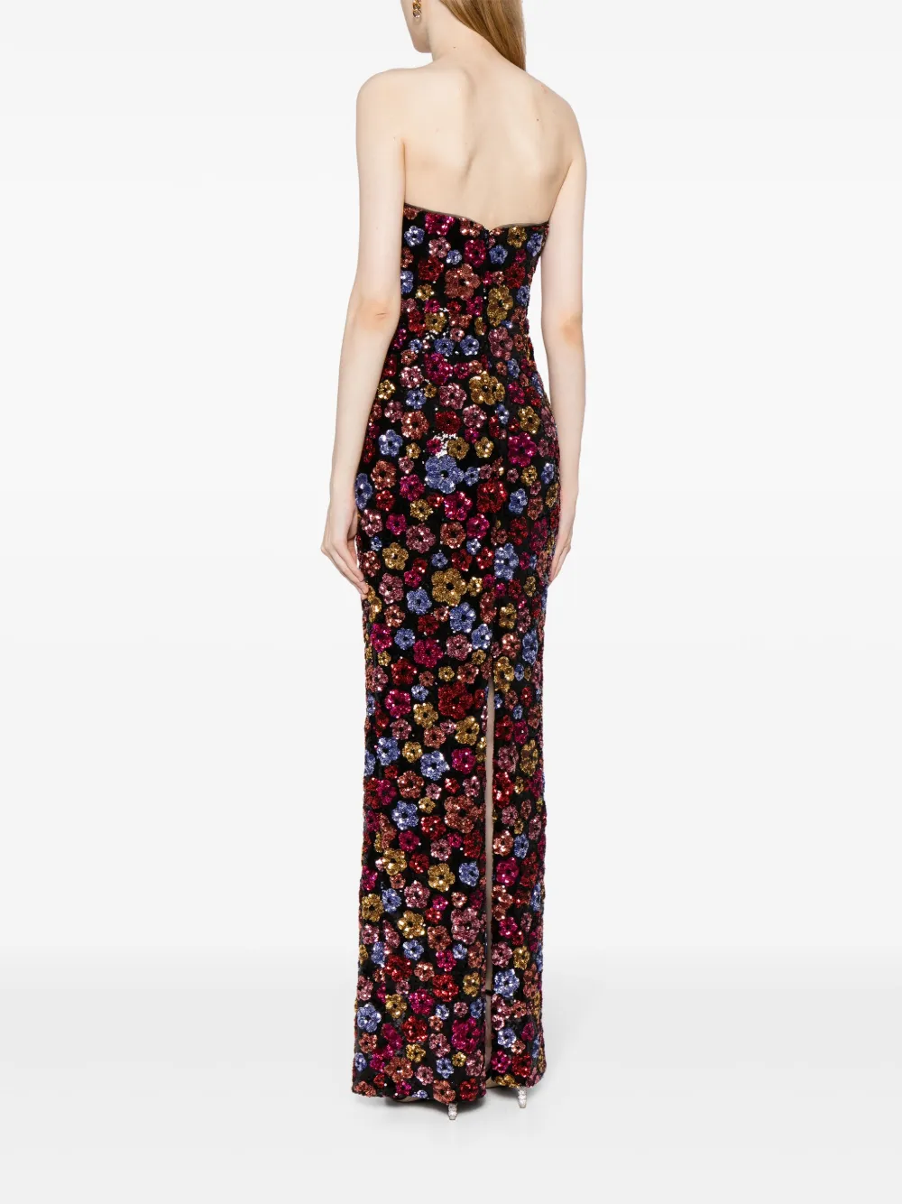 Marchesa Notte Sequined sweetheart-neck Maxi Dress - Farfetch 