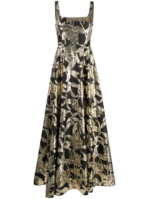 Marchesa Notte Lotus sequin-embellished gown