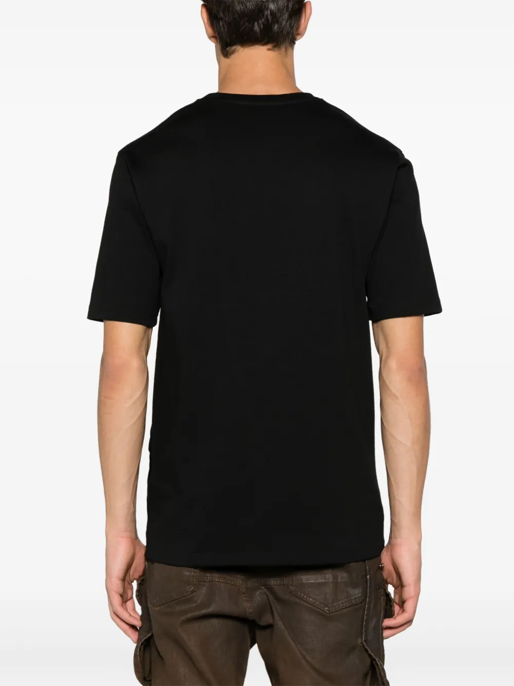 Moschino Ribgebreid T-shirt met logo-reliëf Zwart