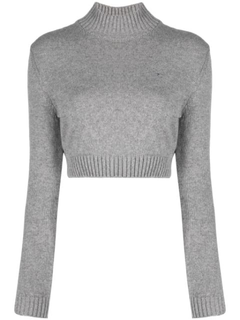 Chiara Ferragni metallic-threading jumper