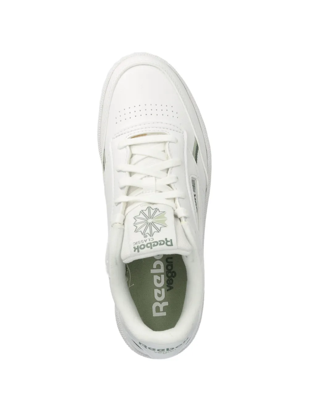 Reebok striped-detail sneakers White Vintage Green Trek Green
