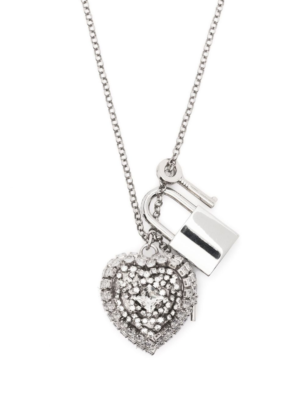 Ermanno Scervino Heart crystal-embellished Pendant Necklace - Farfetch