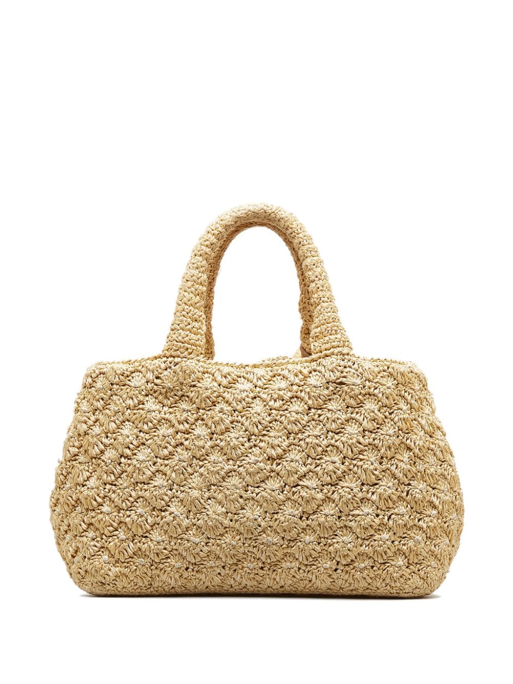 Prada Pre-Owned 2016 pre-owned Canapa raffia satchel bag - Beige