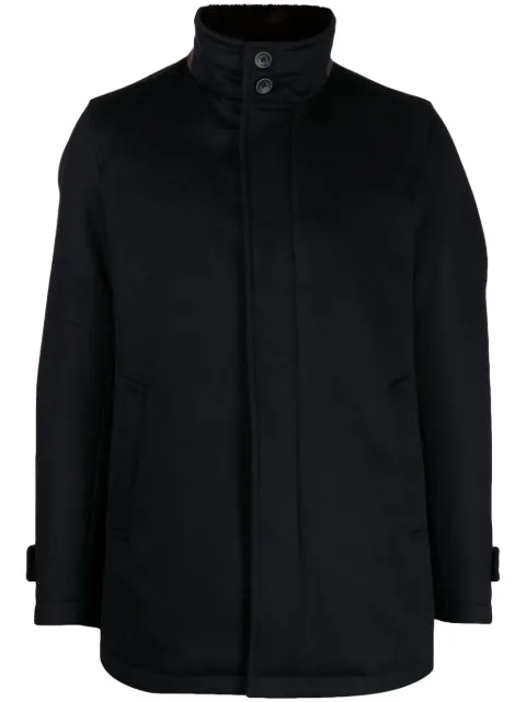 Herno high-neck single-breasted coat 
