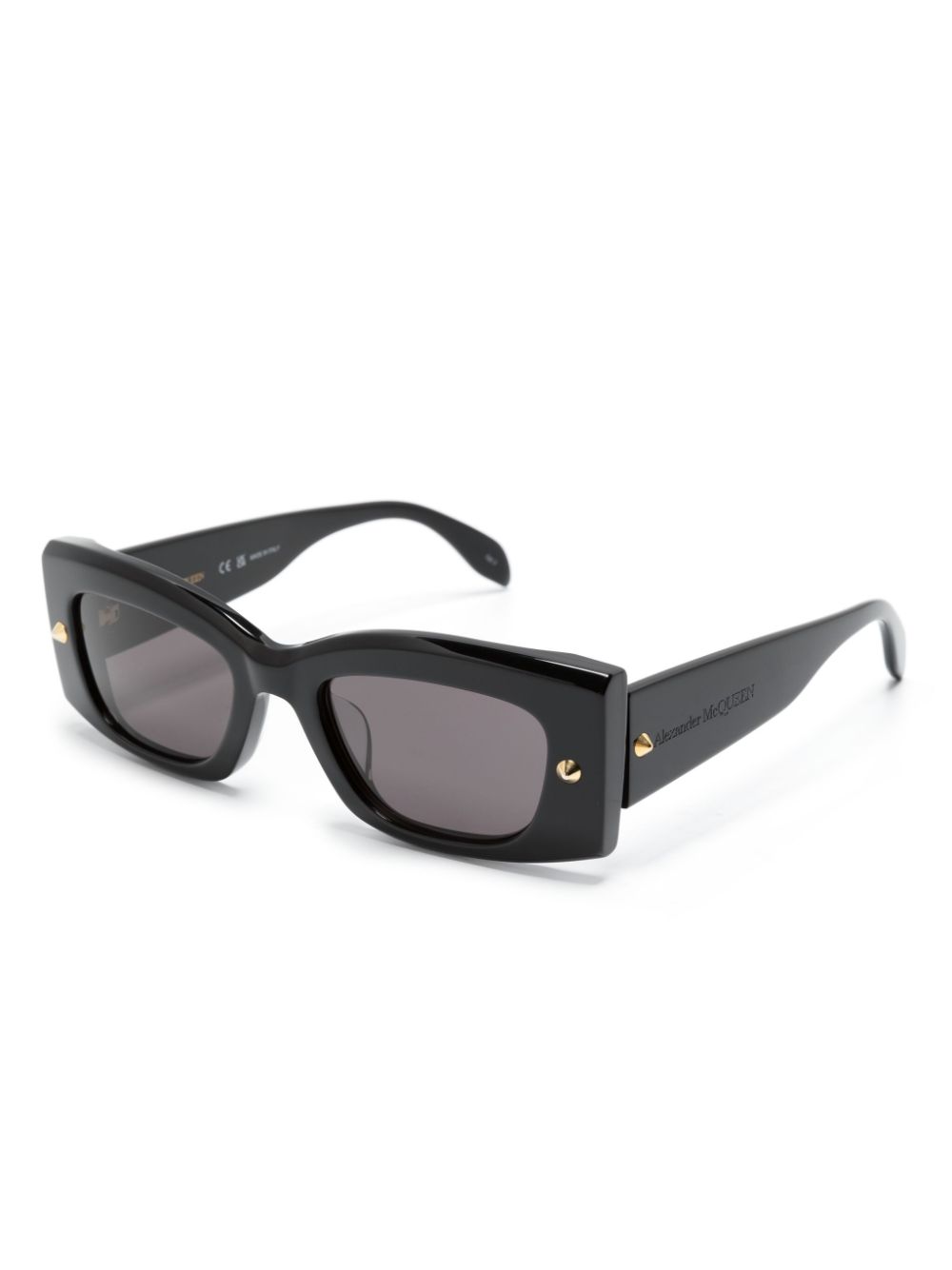 Shop Alexander Mcqueen Bold Logo-print Sunglasses In Schwarz