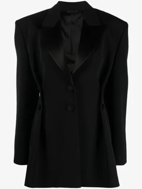 Givenchy pleated single-breasted wool blazer