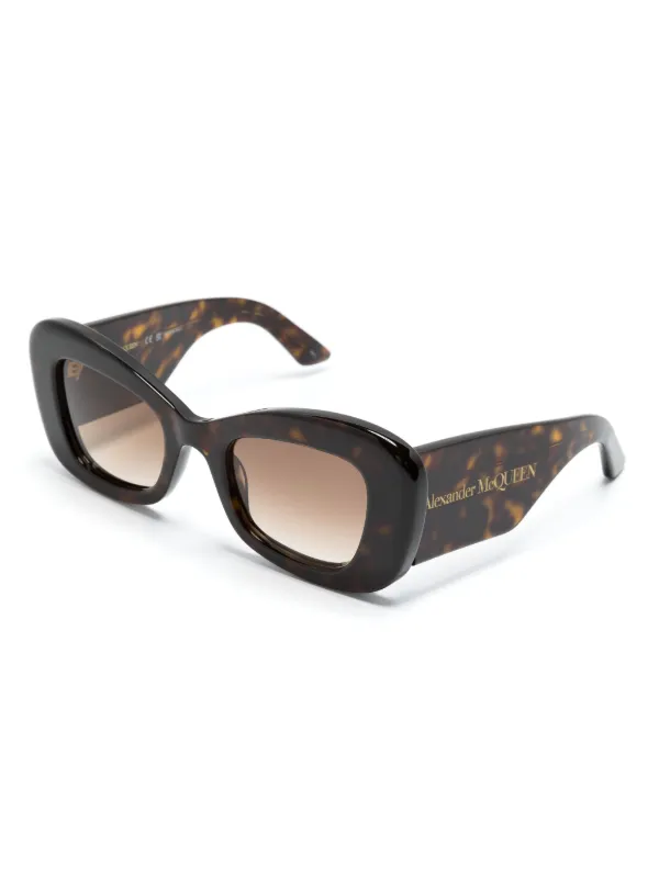 Alexander McQueen Eyewear cat-eye Frame Sunglasses | Brown  display picture 3