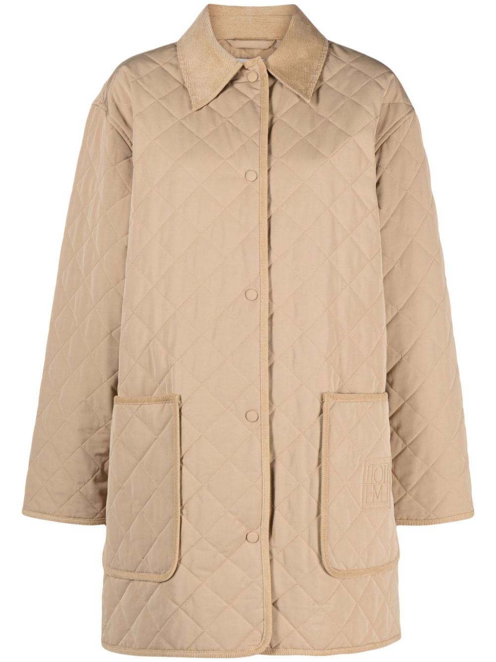Shop Totême Quilted Barn Jacket In Neutrals