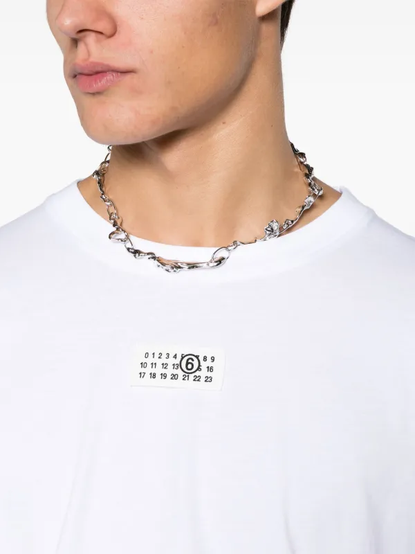 MM6 Maison Margiela ナンバーモチーフ Tシャツ | ブラック