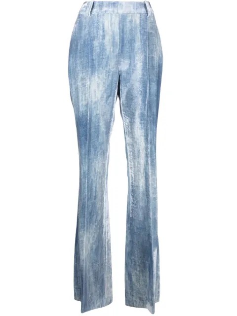 Ermanno Scervino high-waist bootcut velvet trousers