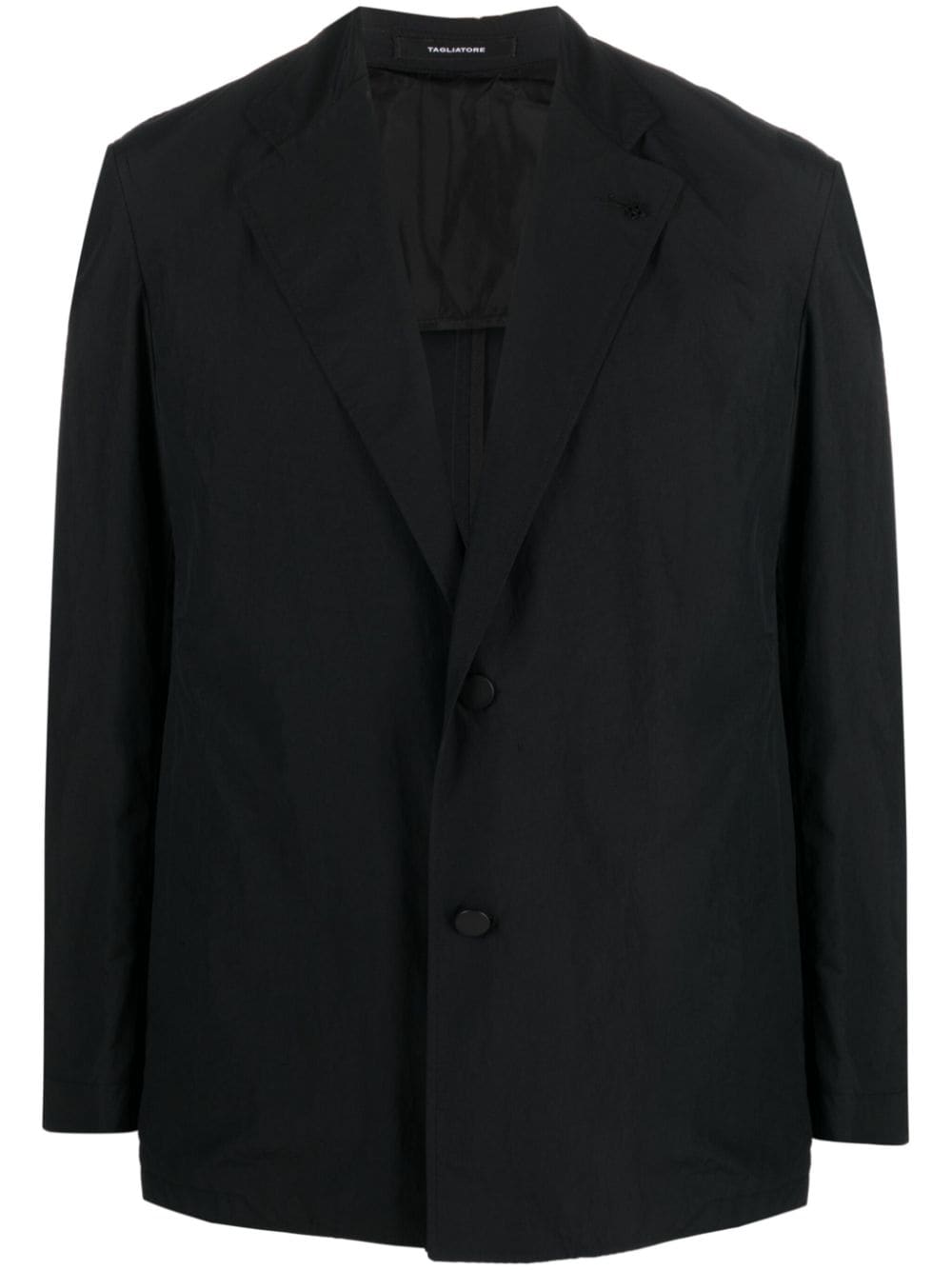 Tagliatore Cotton-blend Blazer In Black