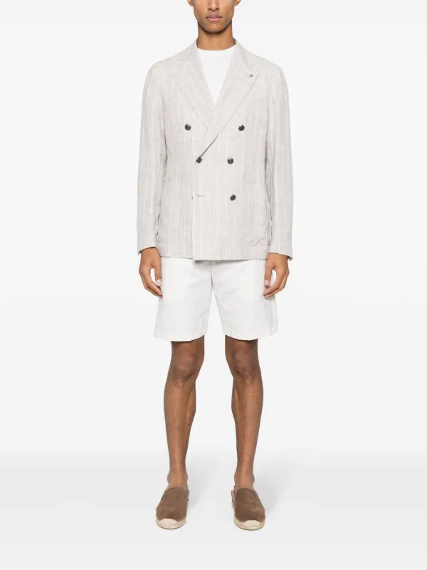 スーツ TAGLIATORE PARIS - Linen double-breasted blazer 22251934_52153294_600.jpg