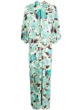 Stella McCartney Garden-print crepe long dress - Green