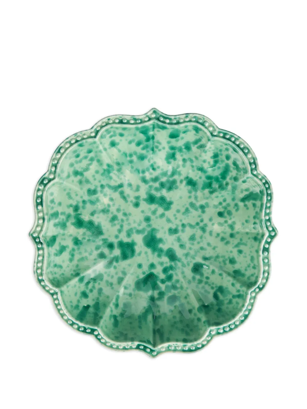 Cabana Speckled Ceramic Serving Bowl In 绿色