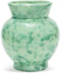 Cabana Speckled ceramic vase (18cm x 15cm) - Green