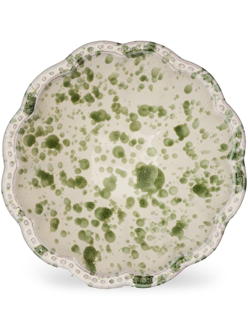 Cabana Speckled ceramic fruit plate (21cm) - Green