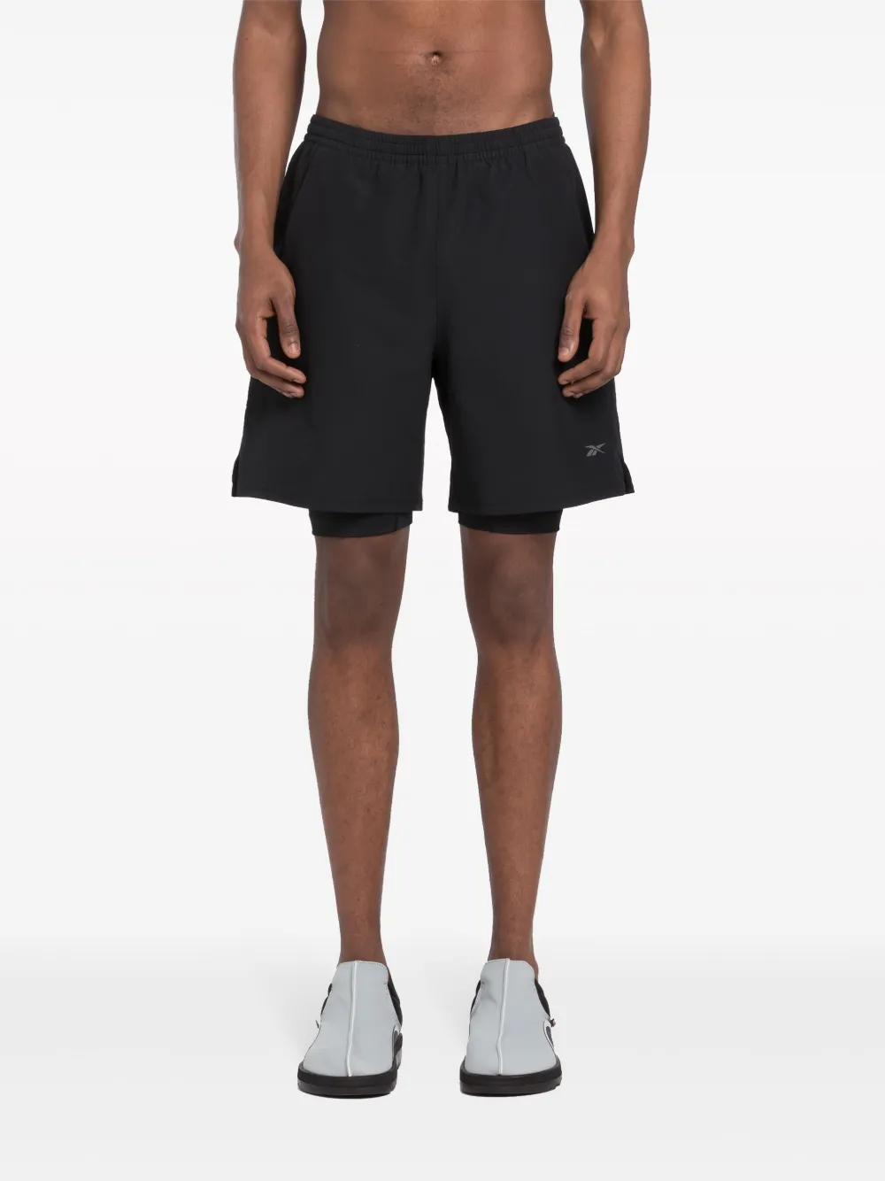 Reebok 2-in-1 hardloopshorts Zwart