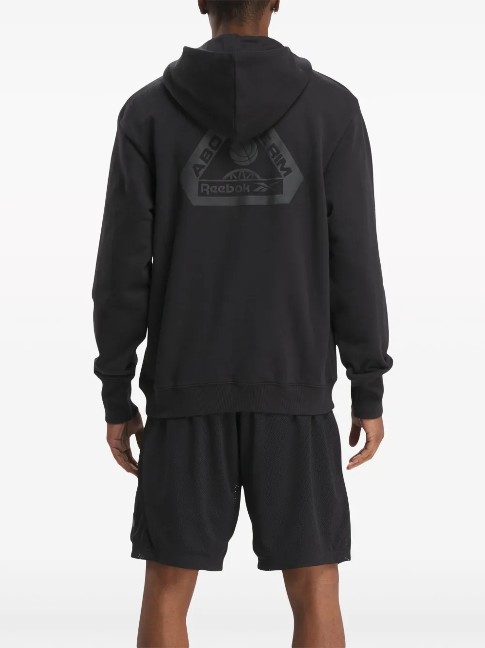 Reebok Hoodie met print Zwart