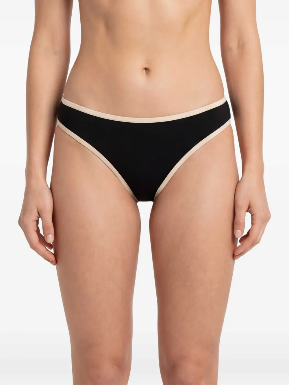 TOTEME Gestreepte bikinislip Zwart
