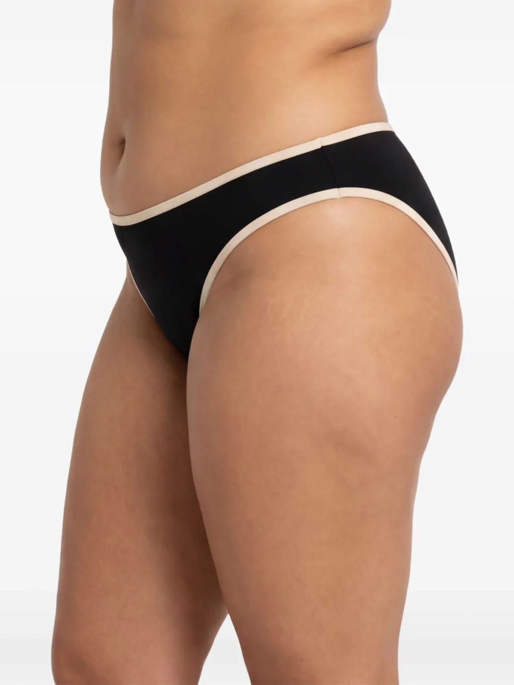 TOTEME Gestreepte bikinislip Zwart