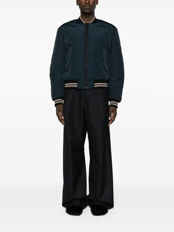 DRIES VAN NOTEN back-zip Bomber Jacket - Farfetch