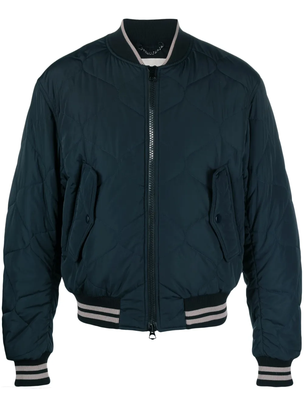 DRIES VAN NOTEN quilted bomber jacket - Blue