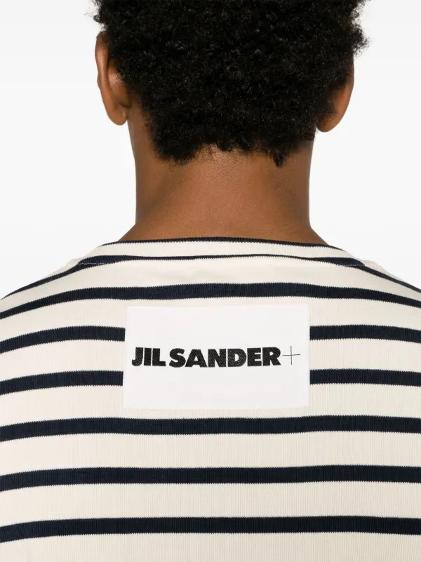 Jil Sander ストライプ Tシャツ | ニュートラル | FARFETCH JP