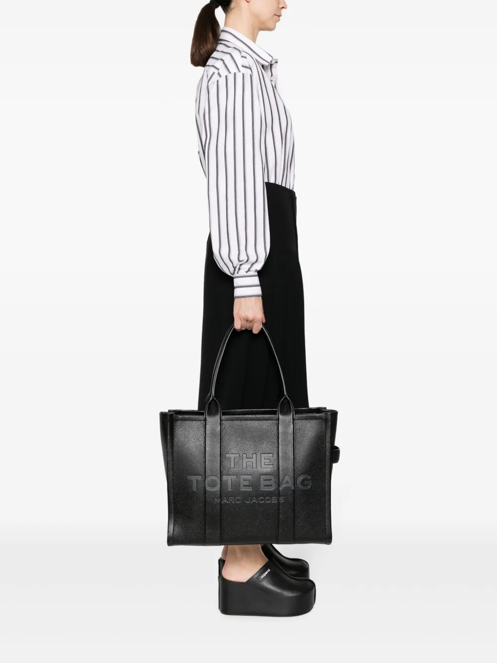 Marc Jacobs The Large leather tote bag - Zwart