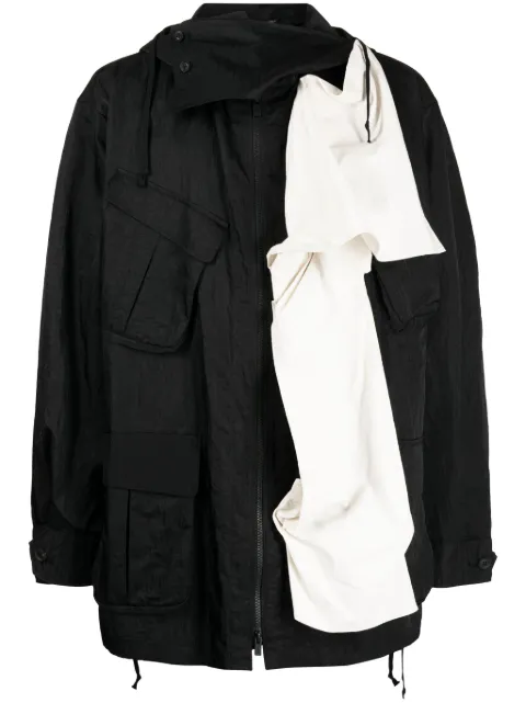 Yohji Yamamoto asymmetric hooded jacket