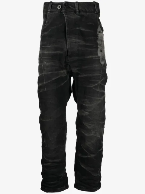 Boris Bidjan Saberi jean court à effet usé