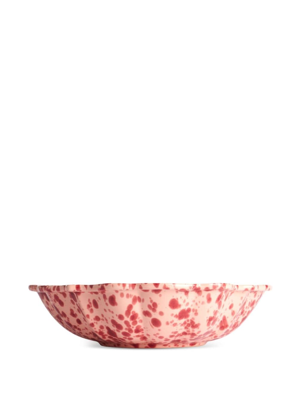 Shop Cabana Speckled Ceramic Serving Bowl (34cm) In Pink
