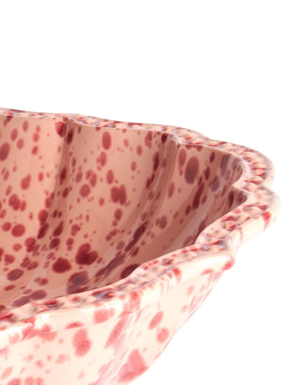 Shop Cabana Speckled Ceramic Serving Bowl (34cm) In Pink