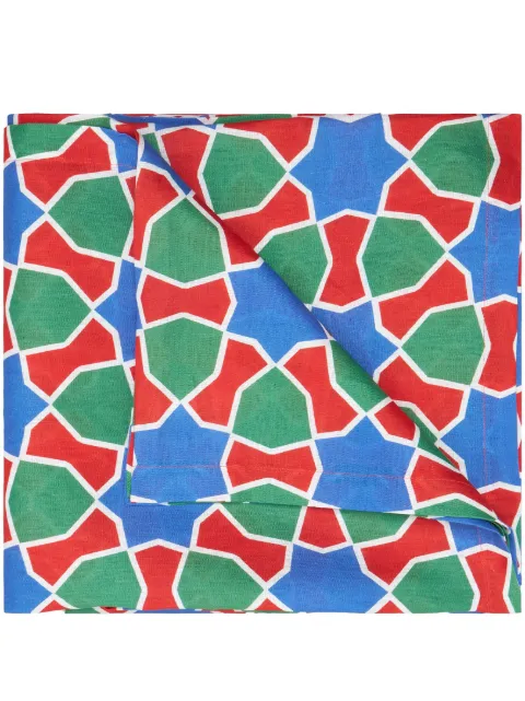 Cabana Tiles linen tablecloth (320cm x 170cm)