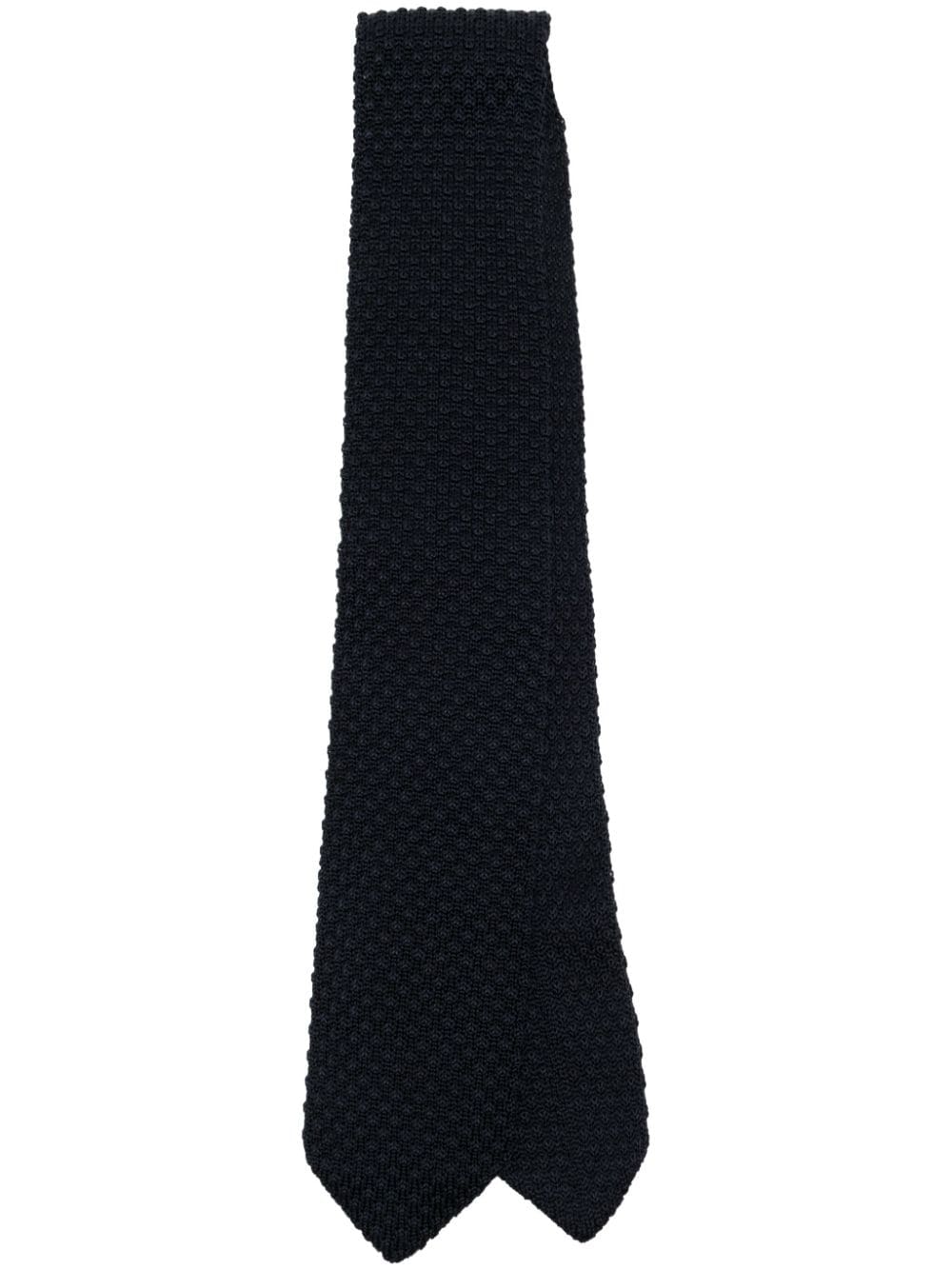Visvim Textured-finish Silk Tie In Black