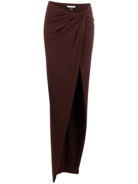 LaQuan Smith draped maxi skirt