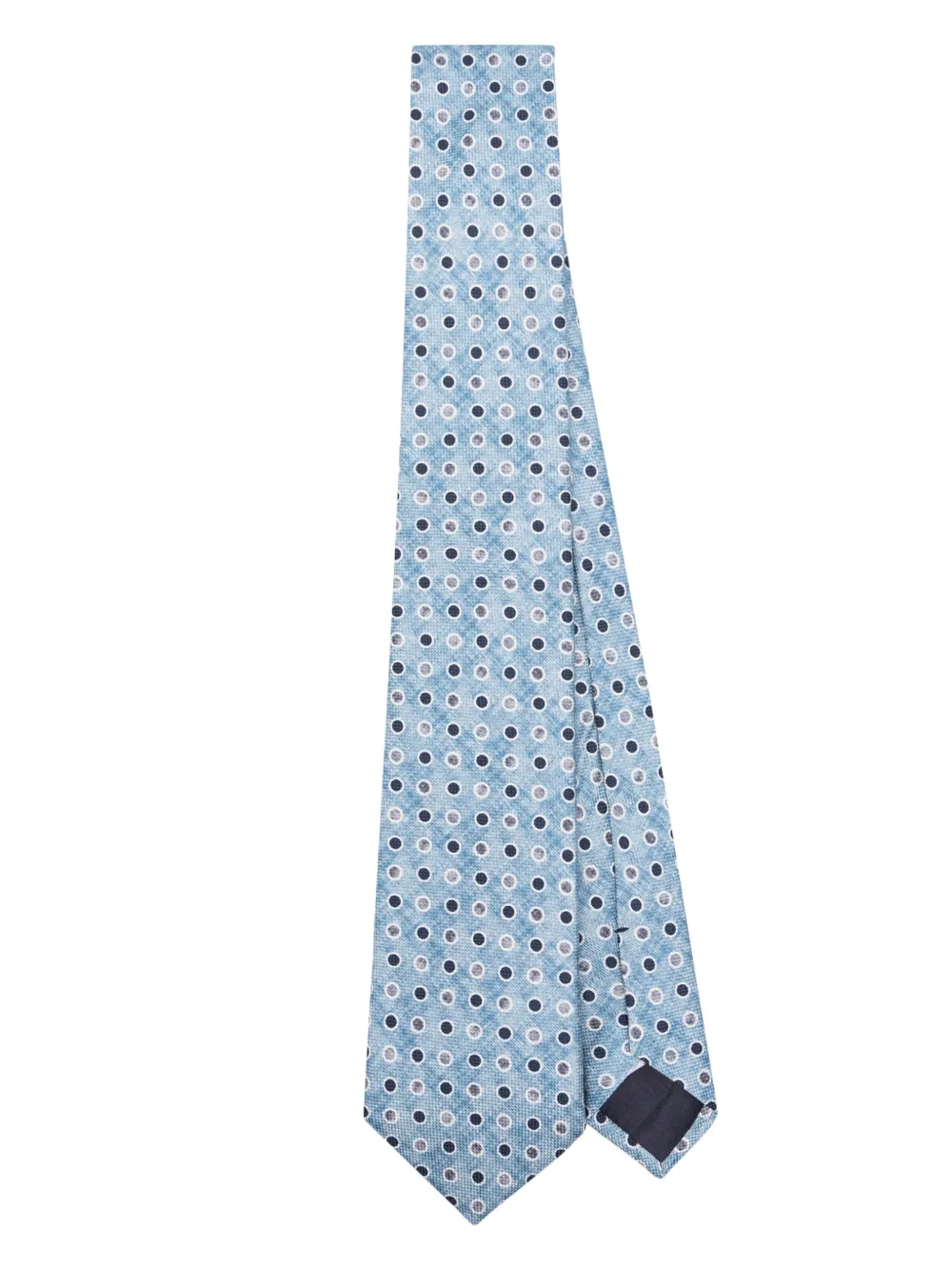 Tagliatore Polka-dot Silk Tie In Blue